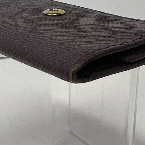🤎Louis Vuitton Red/Brown Leather Trifold Button Type Key Case/Holder 🤎 - Picture 12 of 13